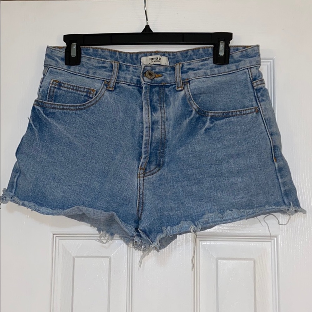 high waisted jean shorts